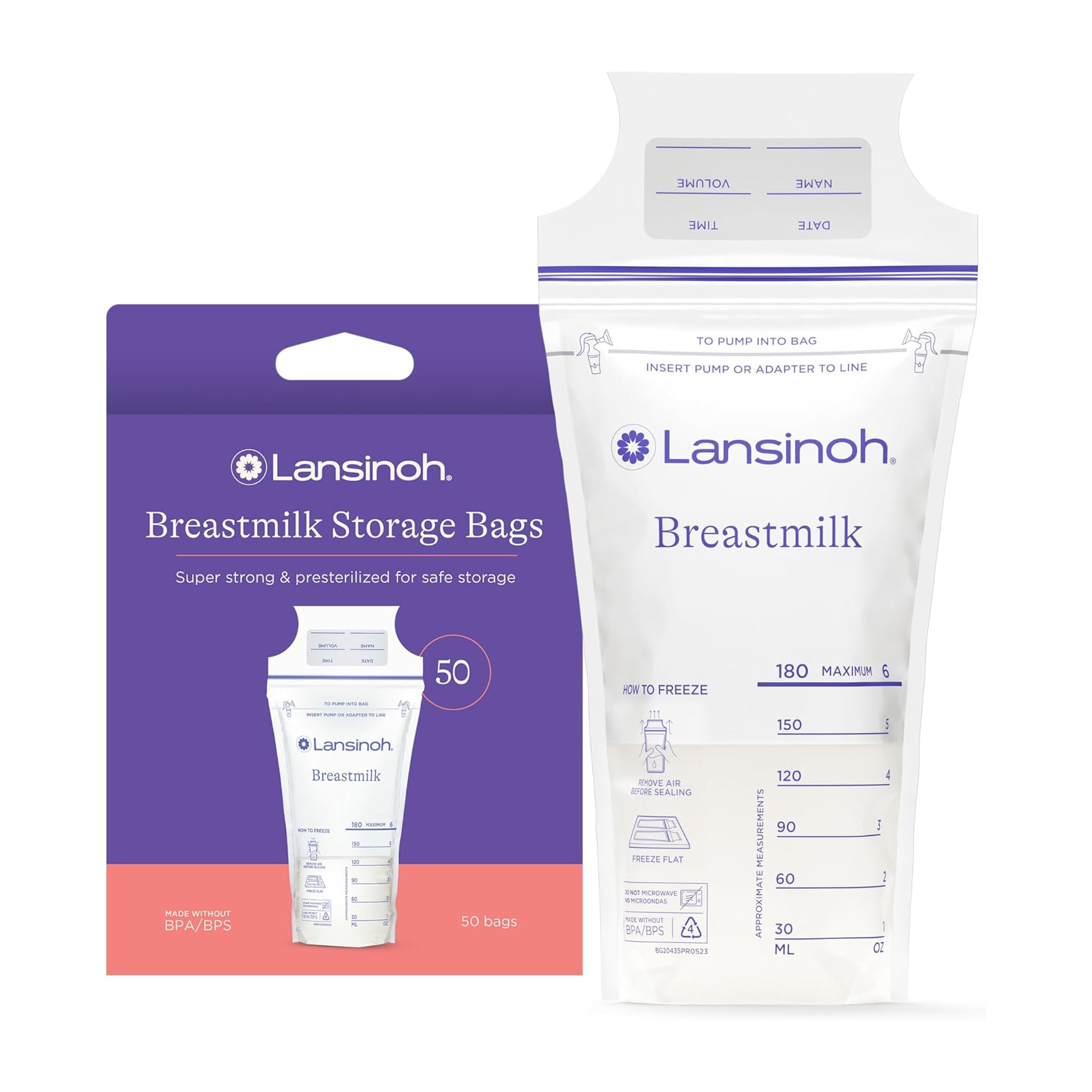 Lansinoh Breastmilk Storage Bags - 50 Bags