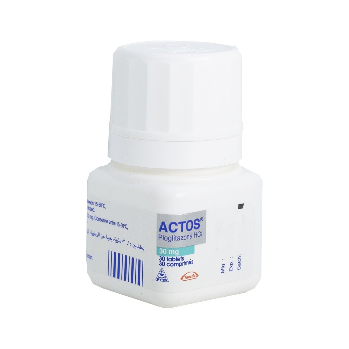 Actos 30 mg - 30 Tablets - Bloom Pharmacy