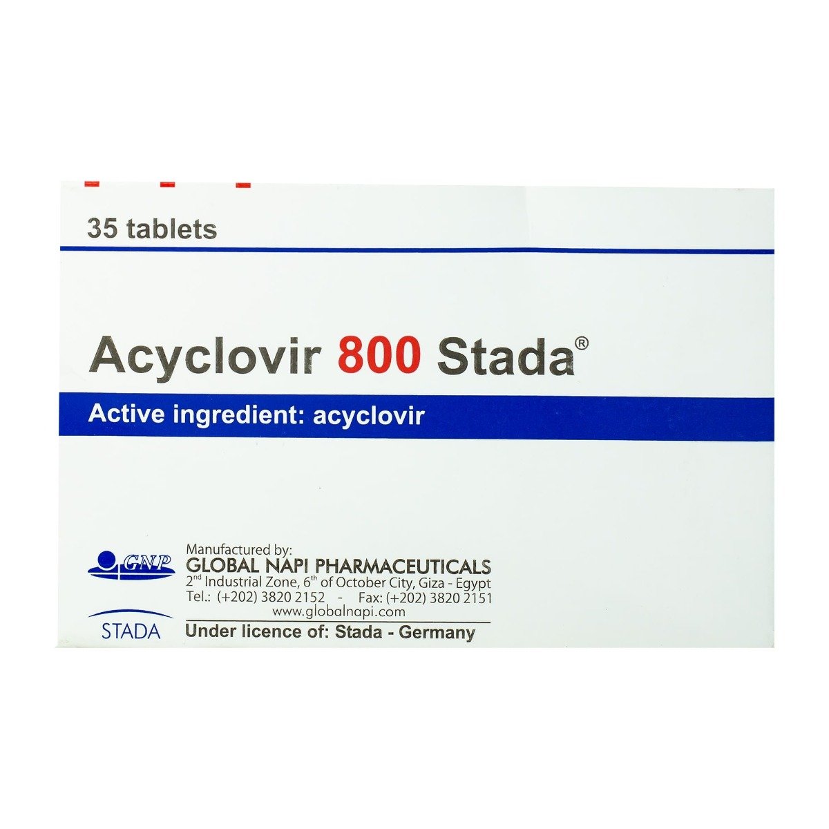 Acyclovir Stada 800 mg - 35 Tablets - Bloom Pharmacy