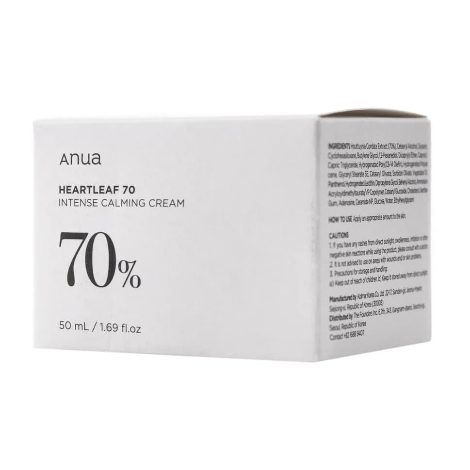 Anua Heartleaf 70 Intense Calming Cream - 50ml - Bloom Pharmacy