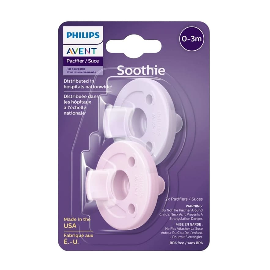 Avent Soothie Pacifier 0 - 3m - Lilac & Pink - Bloom Pharmacy