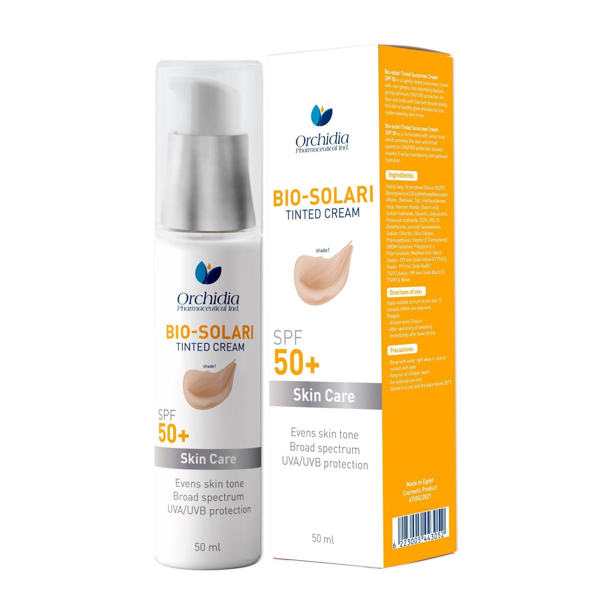 Bio Solari Tinted Cream Shade 1 SPF 50+ Sunscreen - 50ml - Bloom Pharmacy