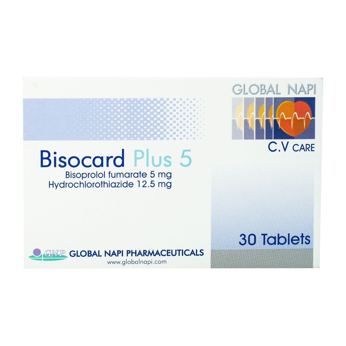 Bisocard 5 mg Plus - 30 Tablets - Bloom Pharmacy