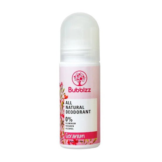 Bubblzz All Natural Geranium Roll On Deodorant - 80ml - Bloom Pharmacy