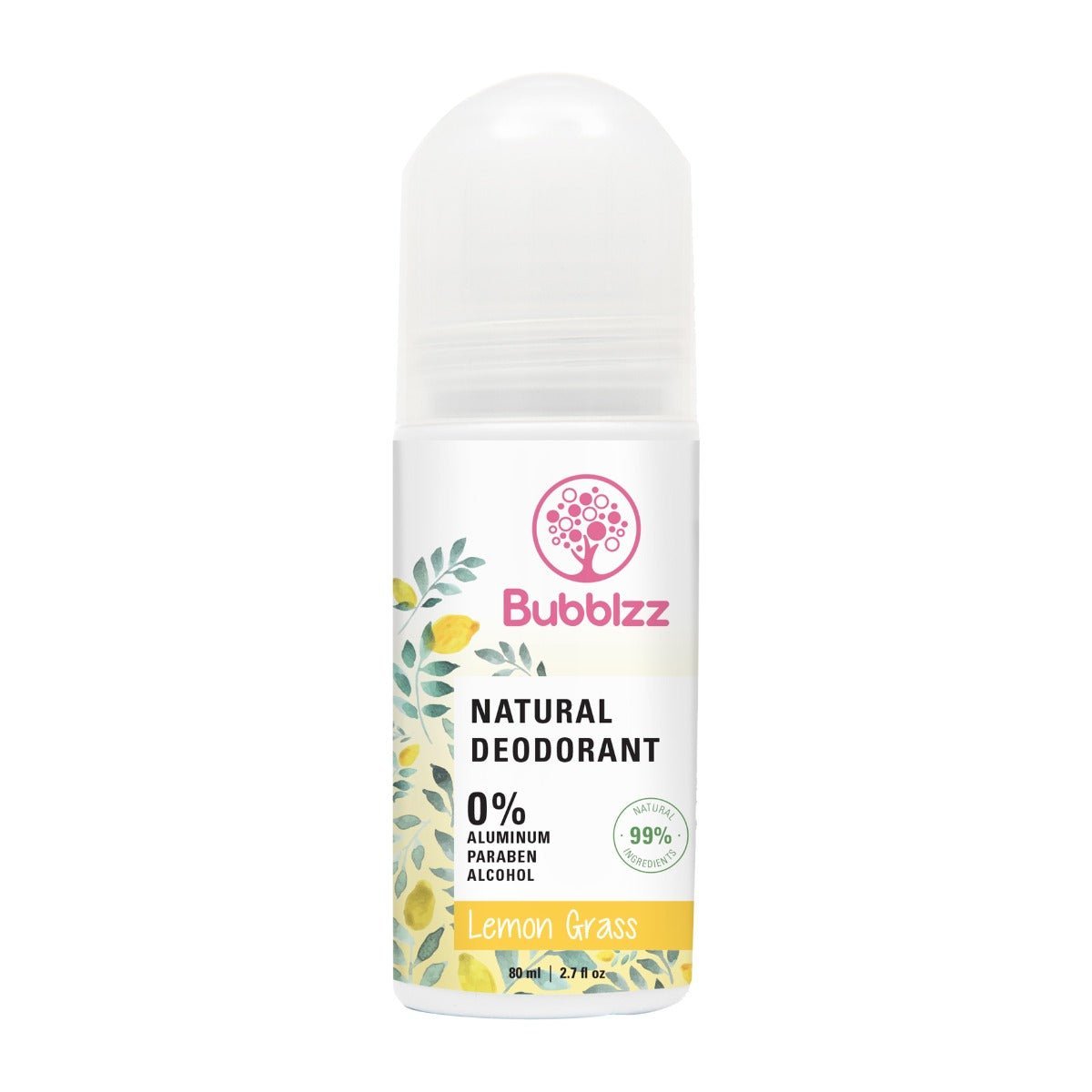 Bubblzz All NaturalLem Roll On Deodorant - 80ml - Bloom Pharmacy