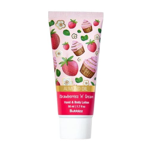 Bubblzz Strawberries & Cream Travel Size Hand & Body Lotion - 50ml - Bloom Pharmacy