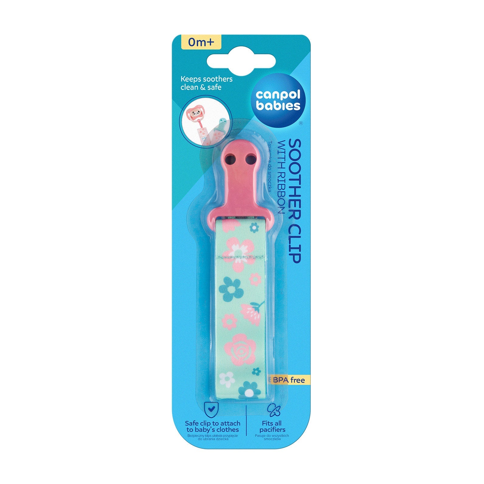 Canpol Babies Exotic Animals Soother Clip With Ribbon (0m+) - Bloom Pharmacy