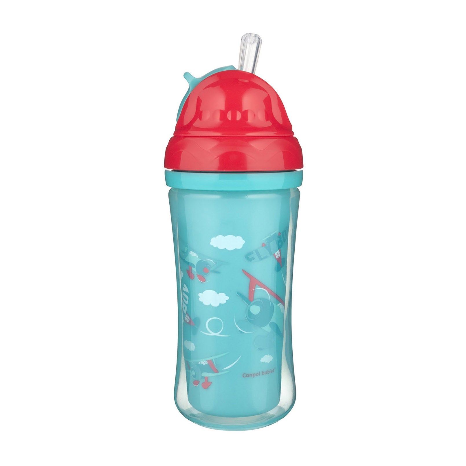 Canpol Babies Soft Silicon Double Wall With Flip - Top Straw Sport Cup (12m+) - 260ml - Bloom Pharmacy