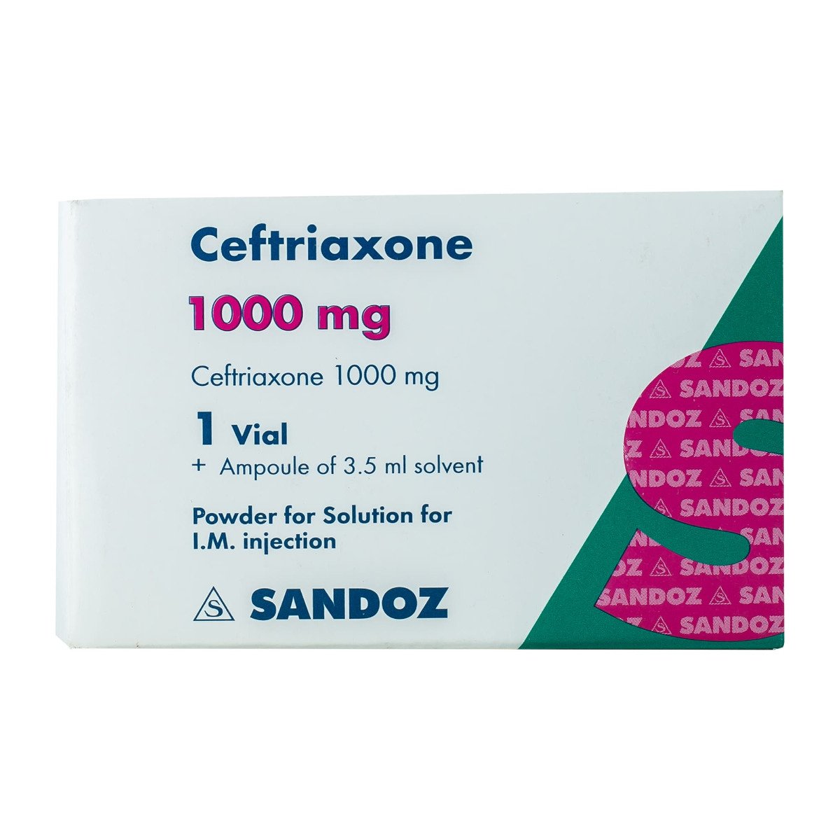 Ceftriaxone 1 gm IM - 1 Vial - Bloom Pharmacy