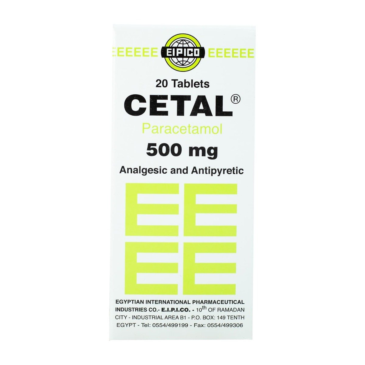 Cetal 500 mg - 20 Tablets - Bloom Pharmacy