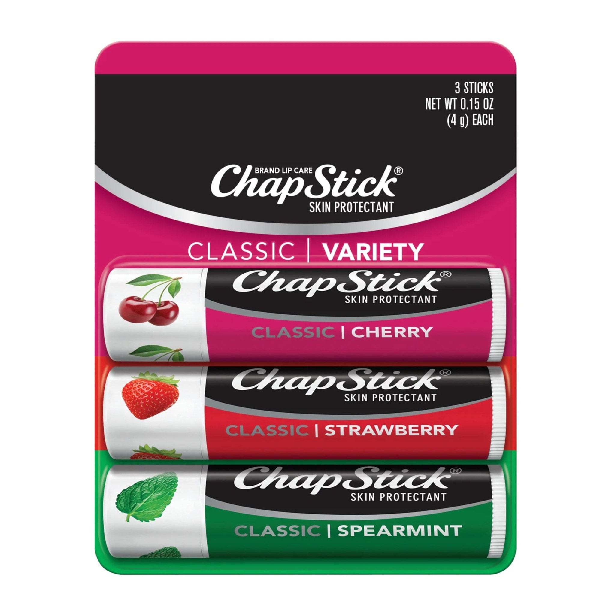 ChapStick Classic Cherry & Strawberry & Spearmint Lip Balm - 4gm - Bloom Pharmacy