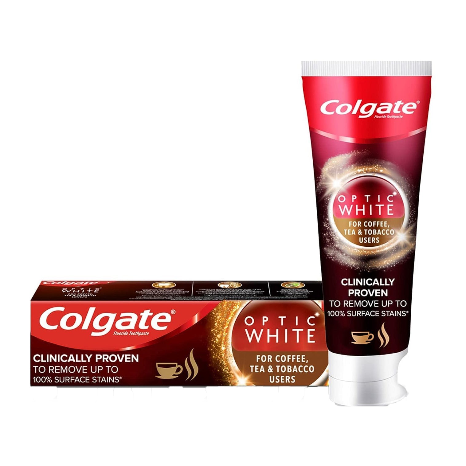 Colgate Optic White For Coffee Tea & Tobacco Users Toothpaste - 75ml - Bloom Pharmacy