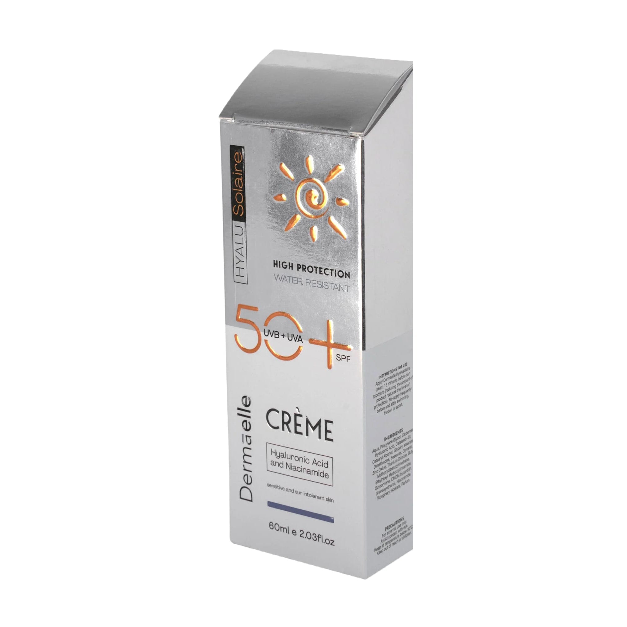 Dermaelle Hyalu Solaire Spf 50+ Creme - 60ml - Bloom Pharmacy