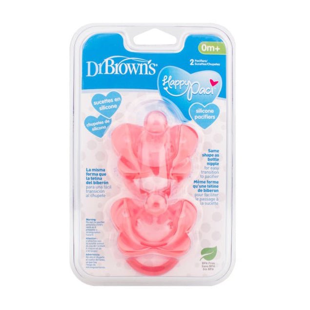 Dr Brown's Happypaci Silicone Pacifier 0 - 6m - Red - Bloom Pharmacy