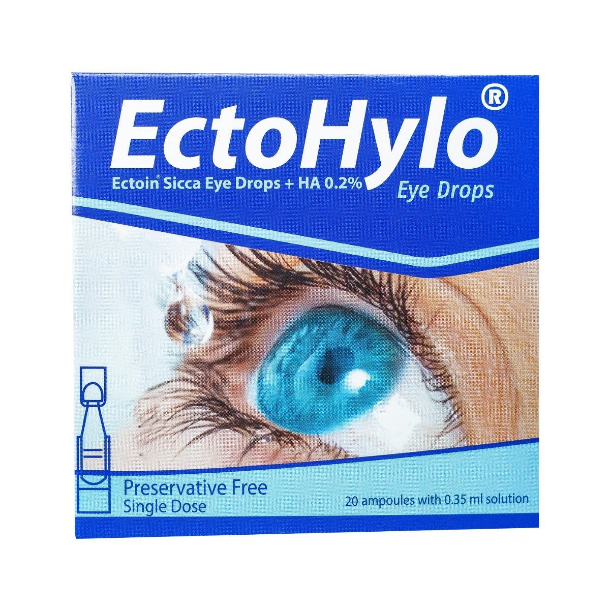 Ectohylo 0.35 ml Eye Drops - 20 Ampoules - Bloom Pharmacy