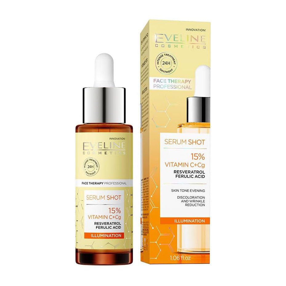 Eveline 15% Vitamin C+Cg Illumnation Serum Shot - 30ml - Bloom Pharmacy