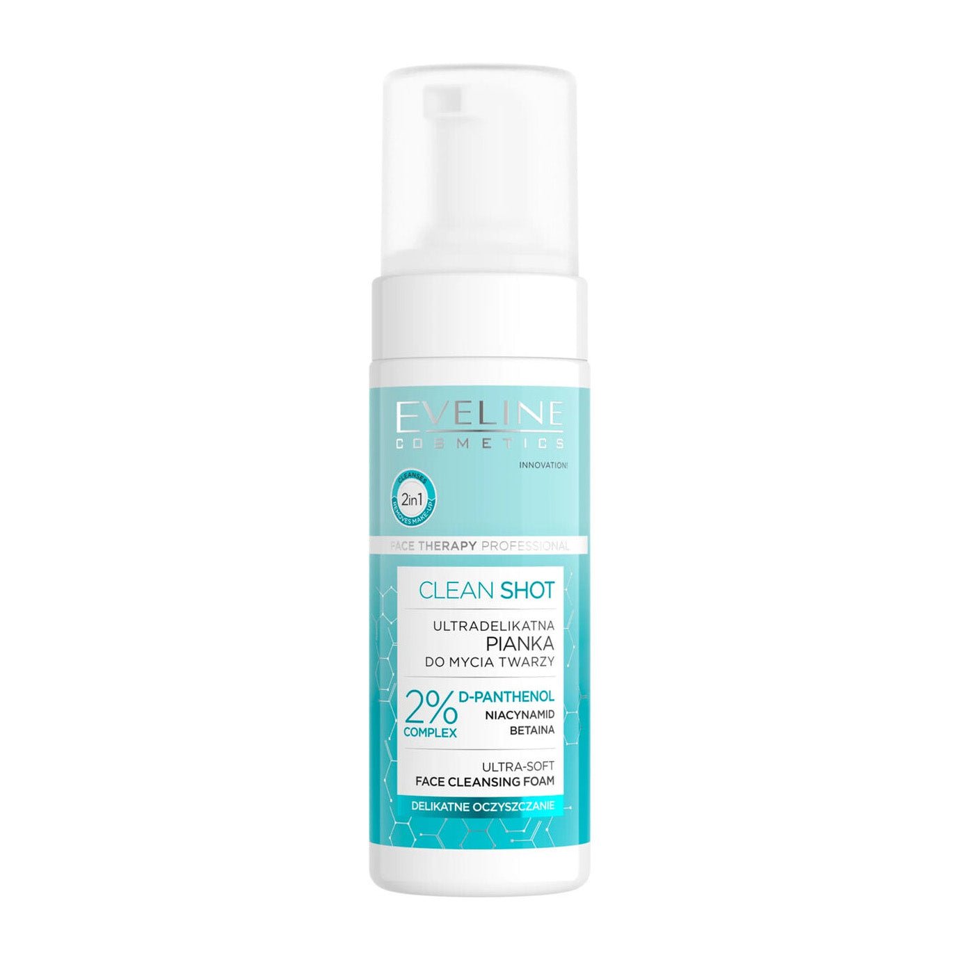 Eveline Clean Shot Ultra - Soft Face Cleansing Foam - 150ml - Bloom Pharmacy