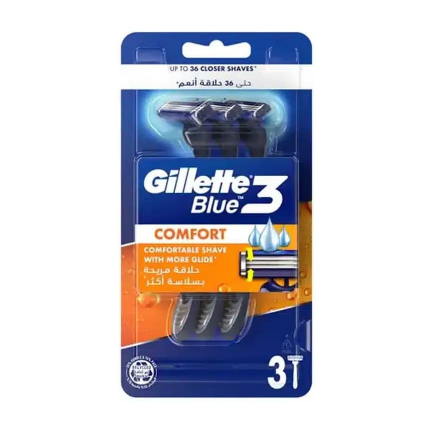 Gillette Blue3 Comfort Razors - 3 Pcs - Bloom Pharmacy