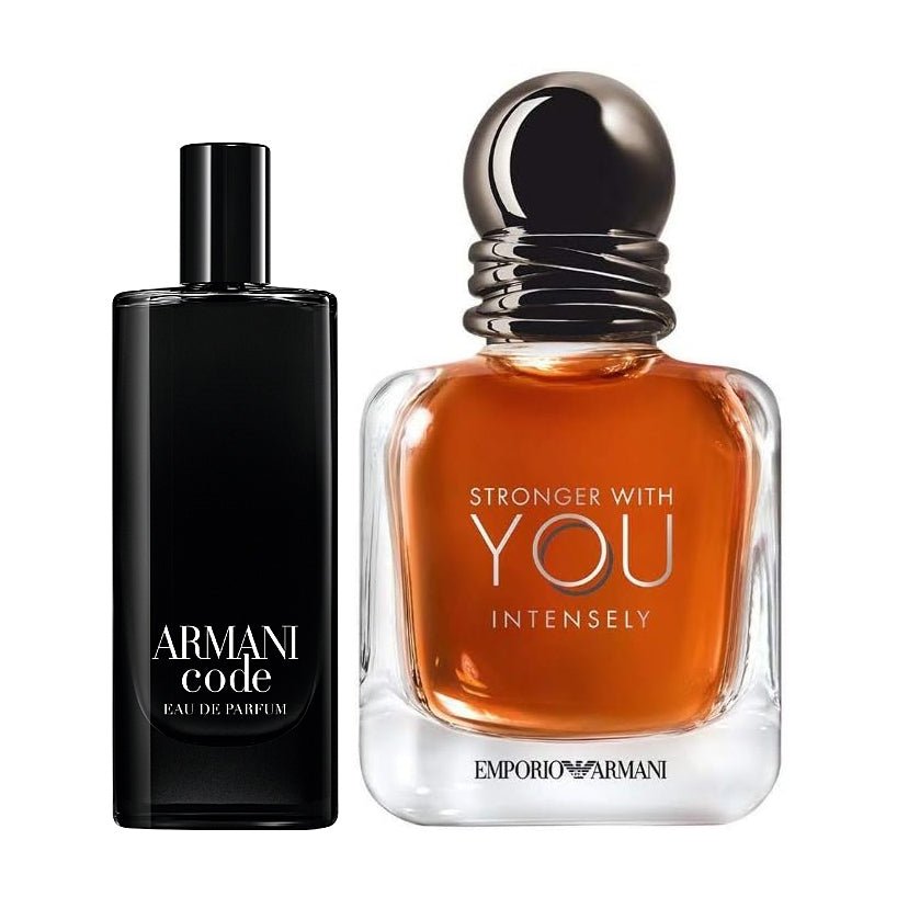 Giorgio Armani Emporio Stronger With You Intensely EDP 30ml + Code EDP 15ml For Men Gift Set - Bloom Pharmacy