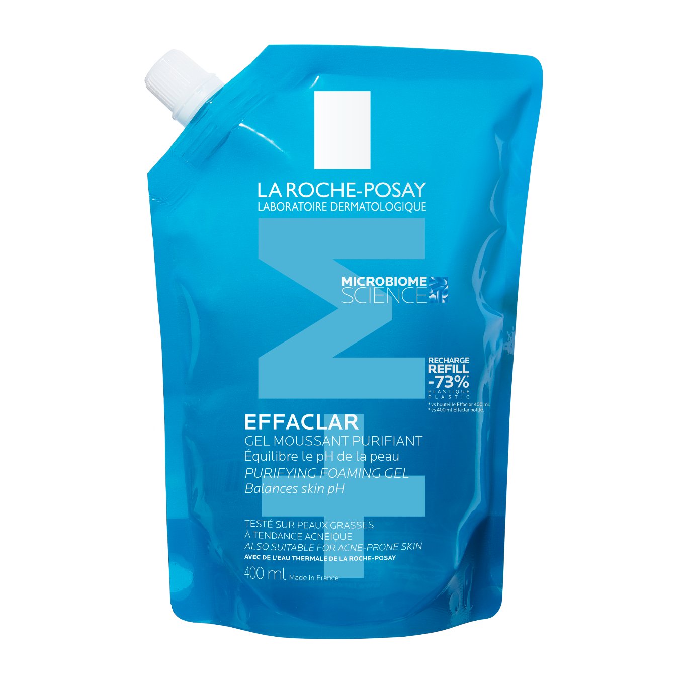 La Roche - Posay Effaclar Microbiome Science Recharge Refill Foaming Gel – 400ml - Bloom Pharmacy