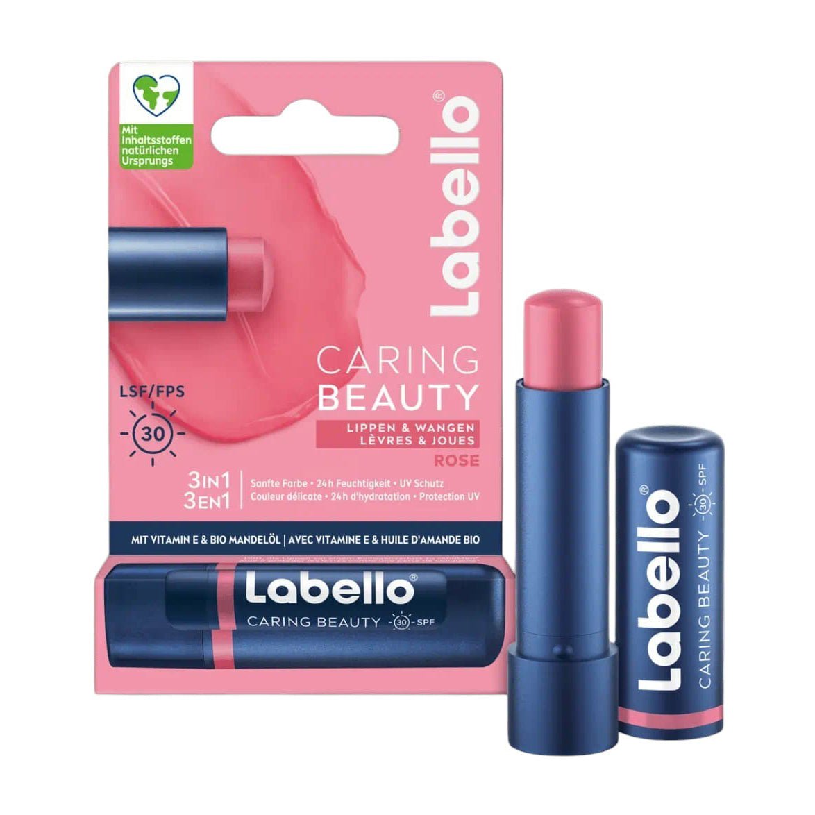 Labello Caring Beauty Pink lip balm - 4.8gm - Bloom Pharmacy