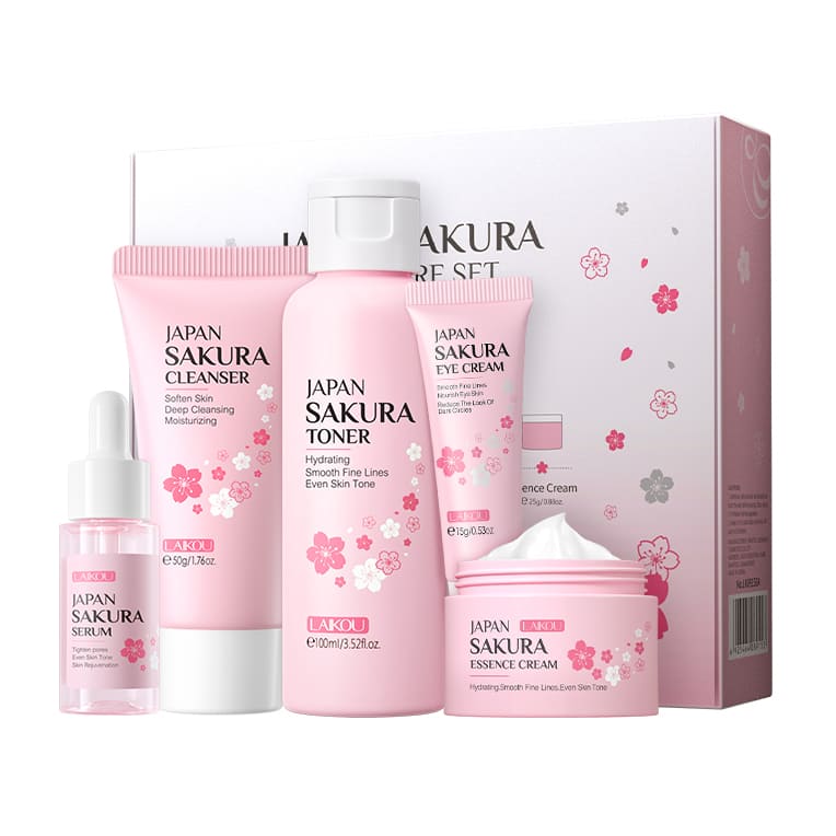 Laikou Japan Sakura Skin Care Set - 5 Pcs - Bloom Pharmacy