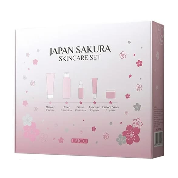 Laikou Japan Sakura Skin Care Set - 5 Pcs - Bloom Pharmacy