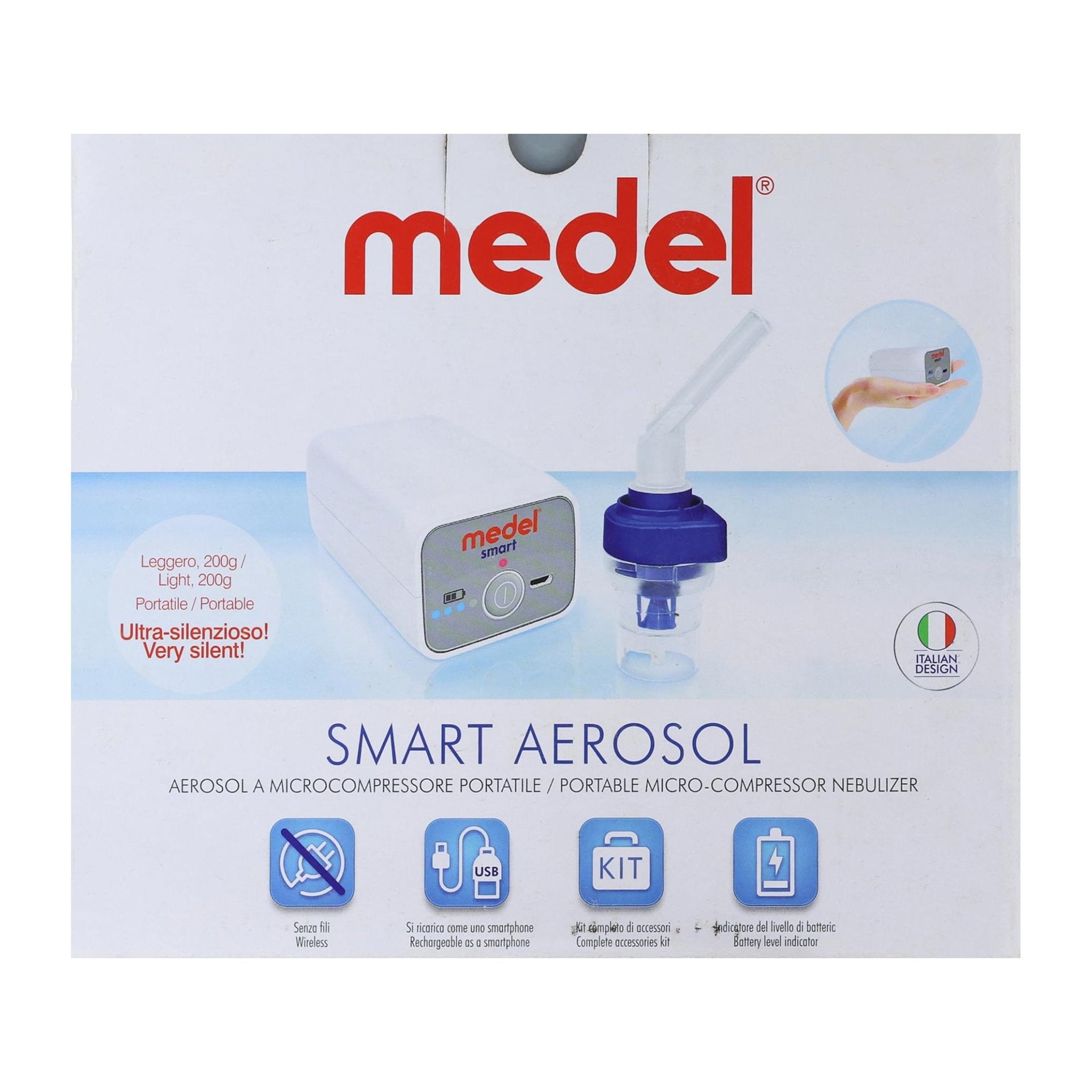 Medel Smart Aerosol Portable Micro Compressor Nebulizer - 95151 - Bloom Pharmacy