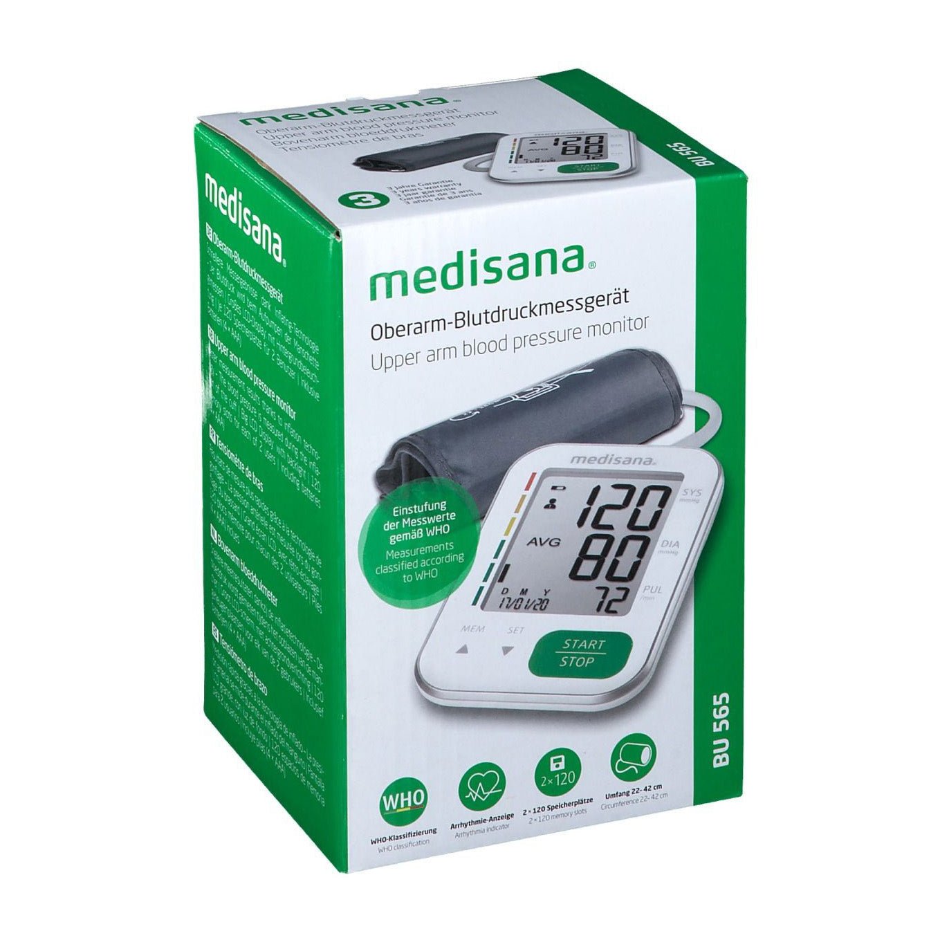 Medisana Upper Arm Blood Pressure Monitor - BU565 - Bloom Pharmacy