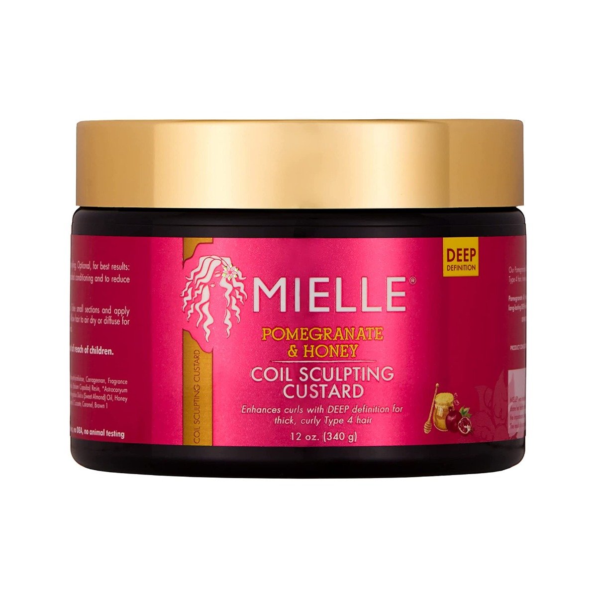 Mielle Pomegranate & Honey Coil Sculpting Custard - 340gm - Bloom Pharmacy