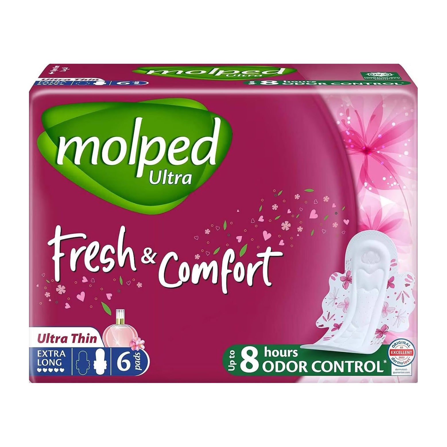 Molped Fresh & Comfort Ultra Thin Extra Long Pads – 6 Pads - Bloom Pharmacy
