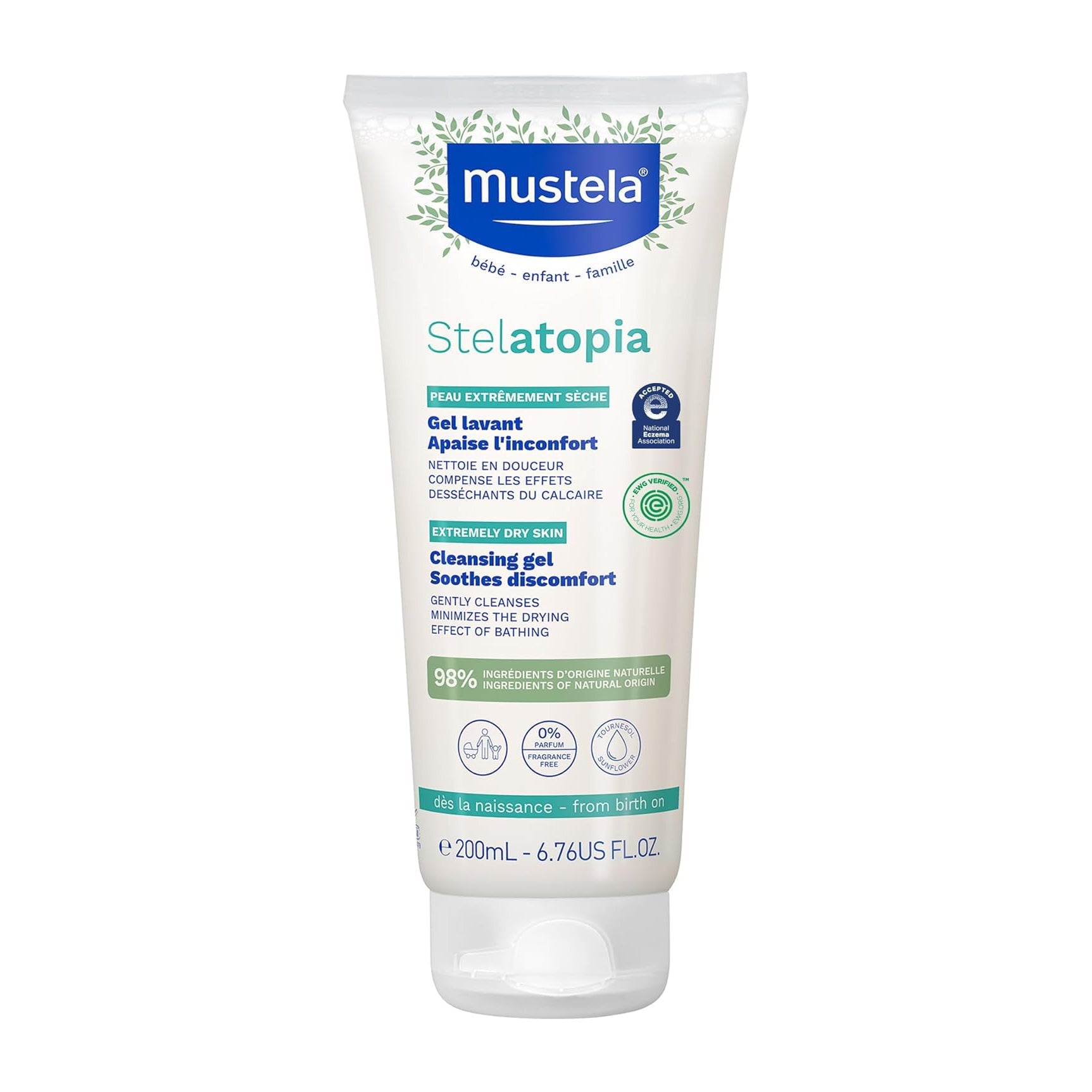 Mustela Stelatopia Cleansing Gel - 200ml - Bloom Pharmacy