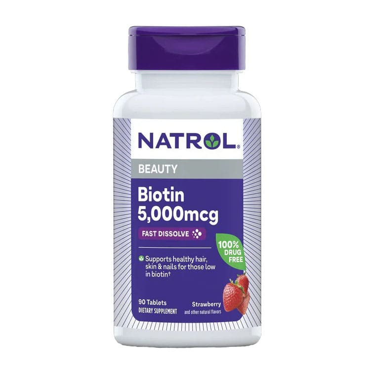 Natrol Beauty Biotin 5000mcg Fast Dissolve - 90 Tablets - Bloom Pharmacy