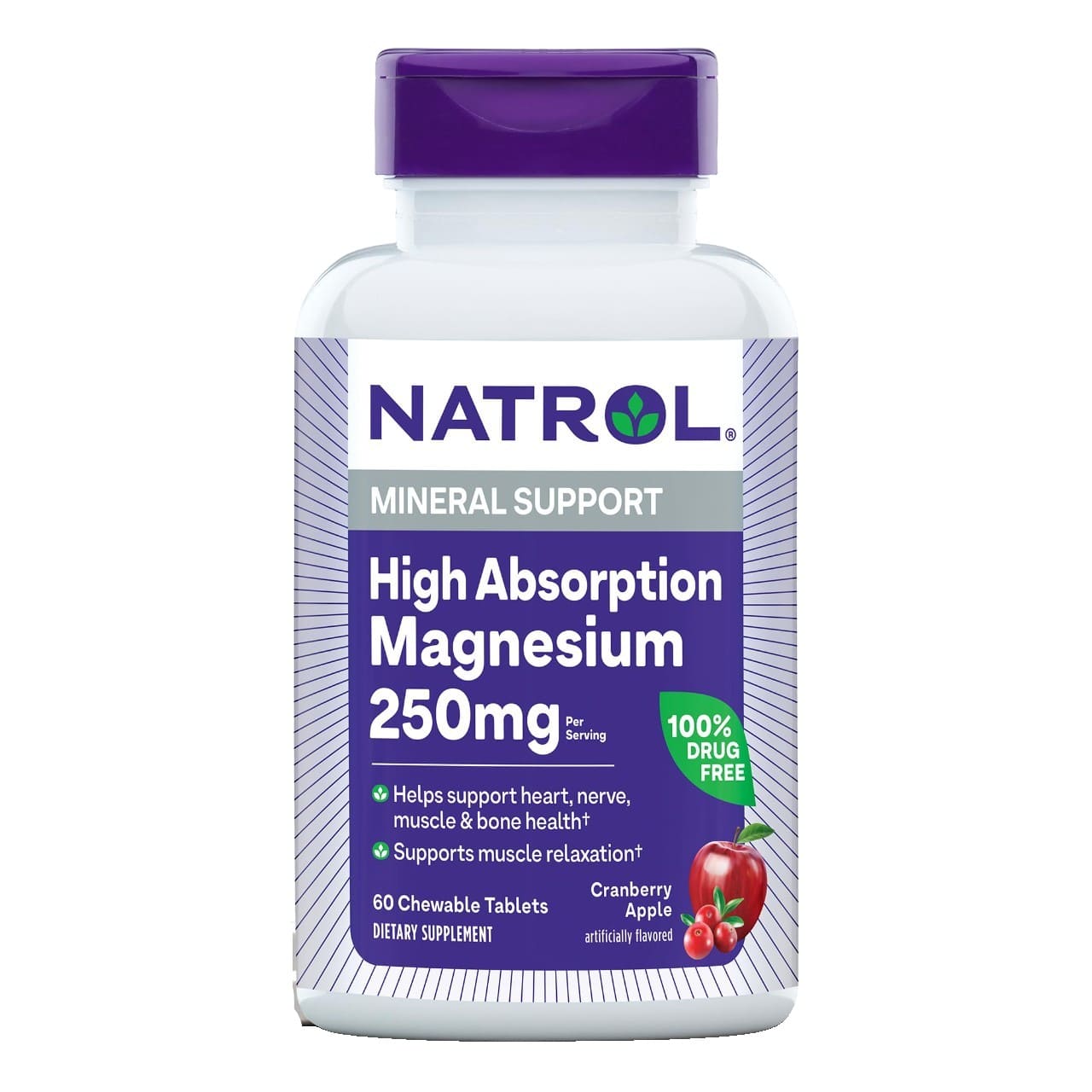 Natrol High Absorption Magnesium Mineral Support 250 mg - 60 Tablets - Bloom Pharmacy