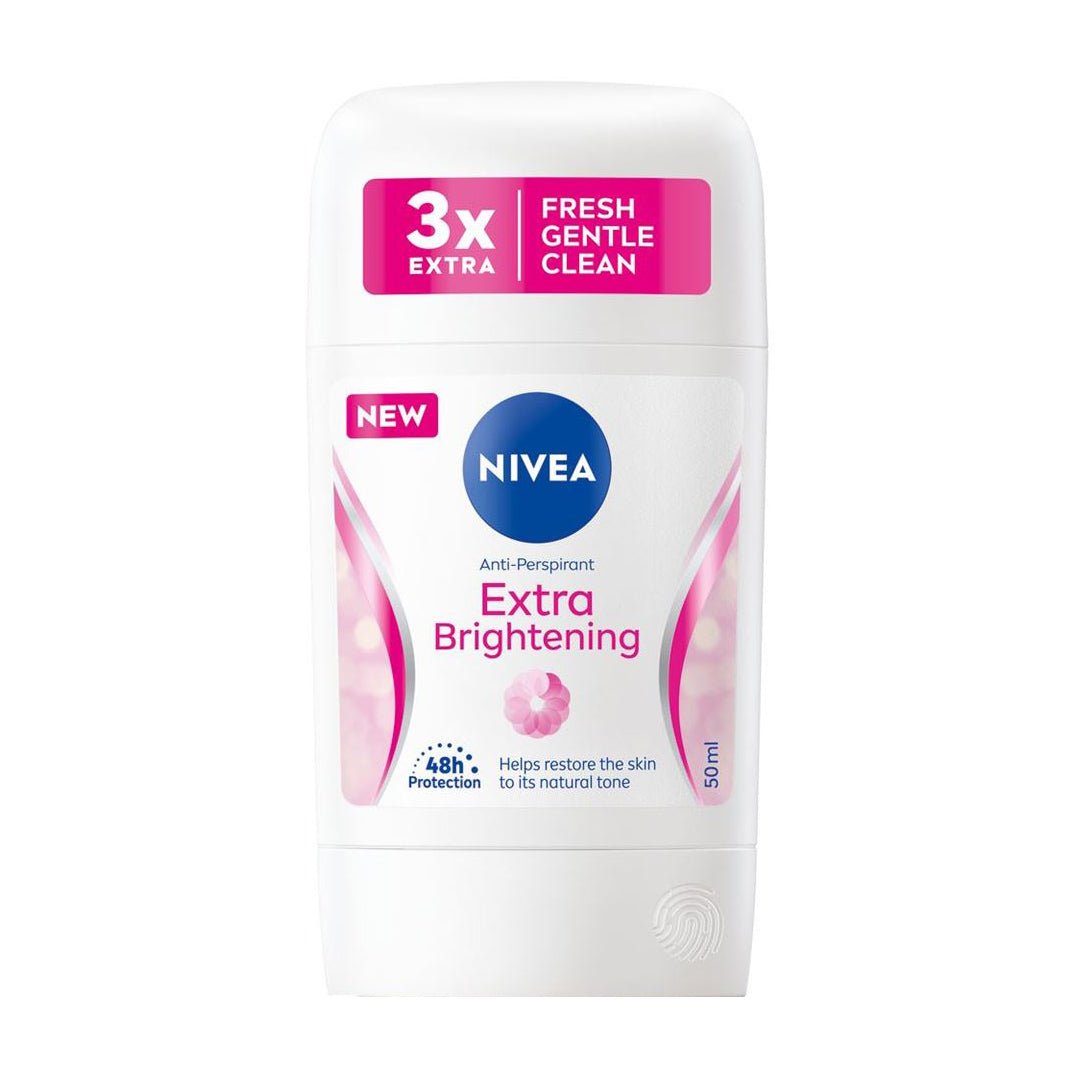 Nivea Extra Brightening Antiperspirant Stick - 50ml - Bloom Pharmacy