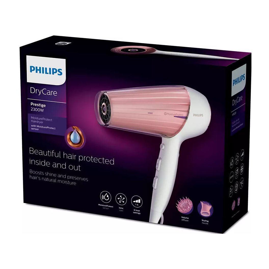 Philips Dry Care Prestige 2300W Moisture Protect Hair Dryer – HP8281 - Bloom Pharmacy