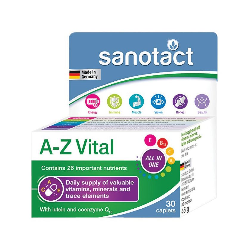 Sanotact A - Z Vital - 30 Coated Tablets - Bloom Pharmacy