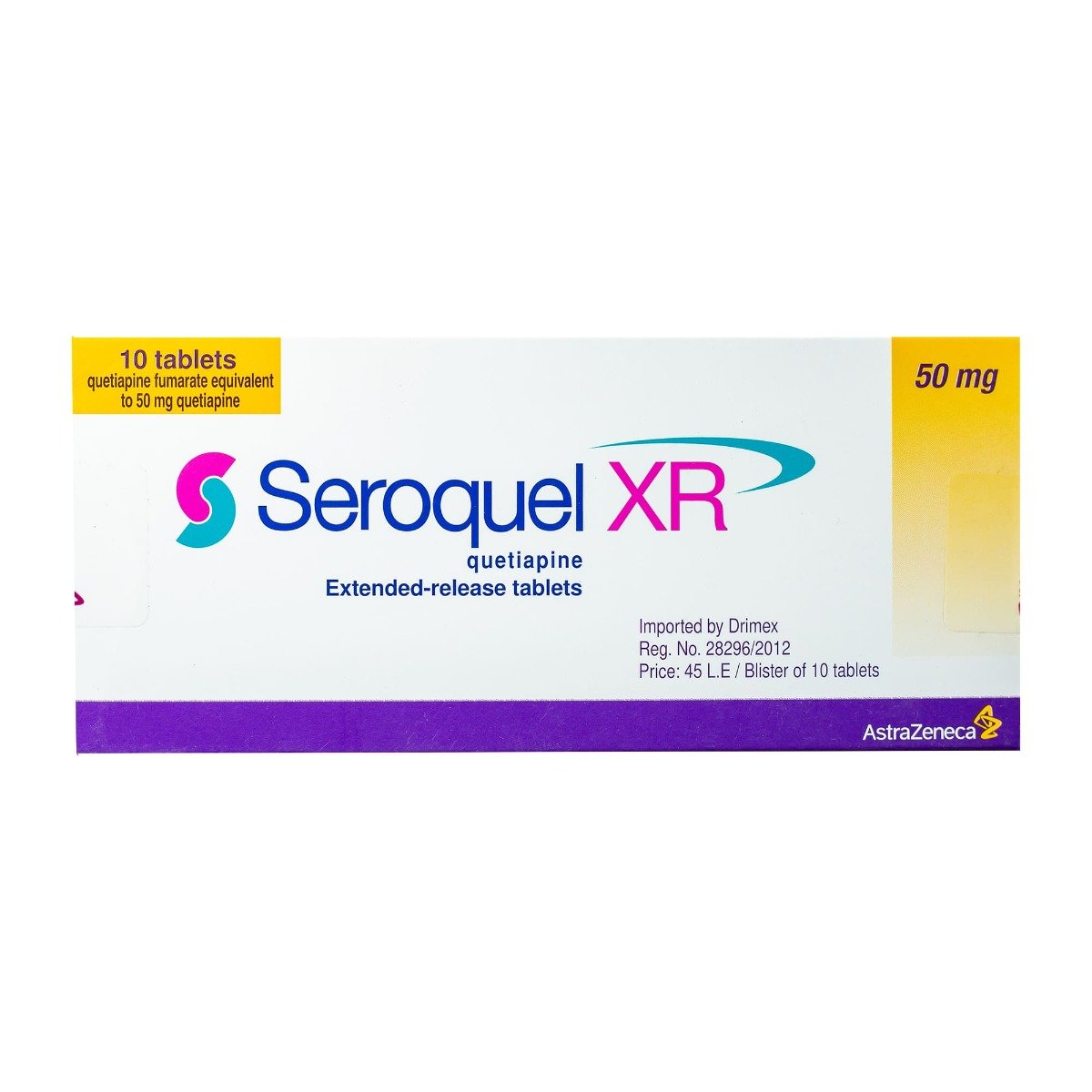 Seroquel XR 50 mg - 10 Tablets - Bloom Pharmacy