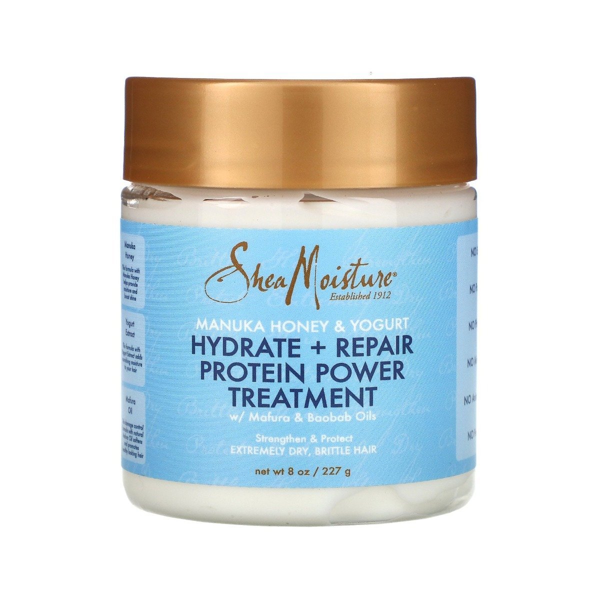 Shea Moisture Manuka Mask Honey & Yogurt Hydrate+Repair Protein Power Treatment - 227gm - Bloom Pharmacy