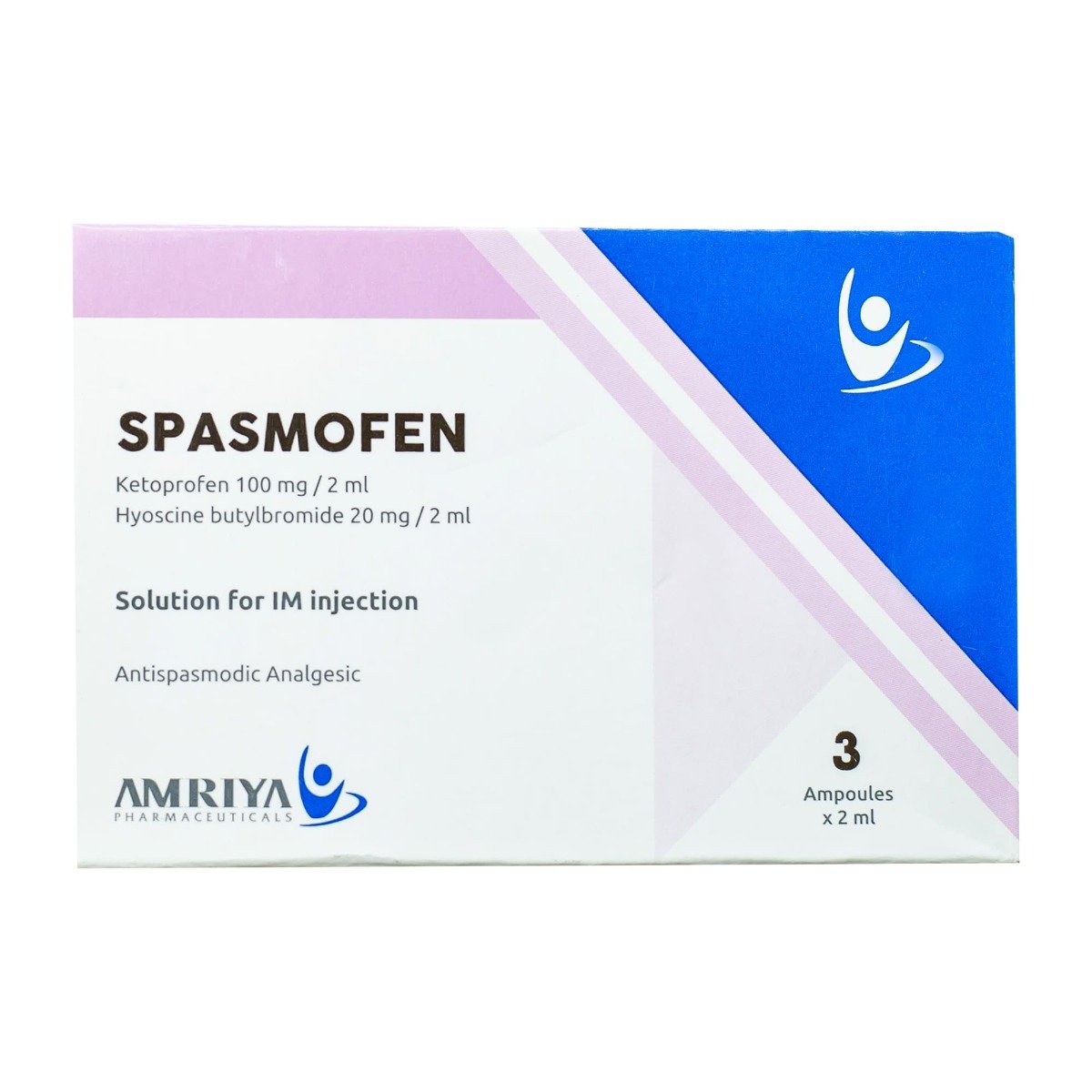 Spasmofen 100 mg - 20 mg 2 ml - 3 Ampoules - Bloom Pharmacy