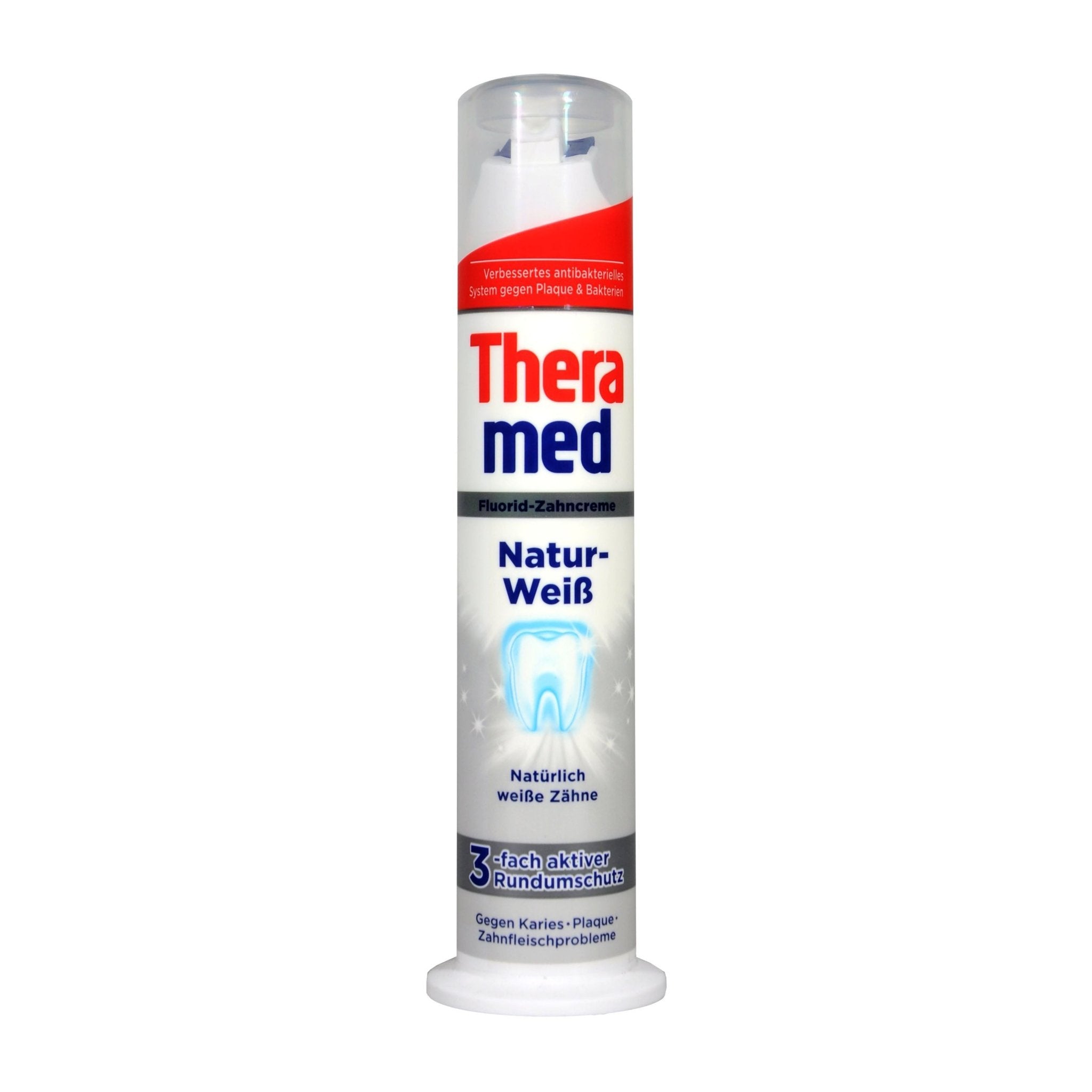 Theramed Natural White Toothpaste Pump - 100ml - Bloom Pharmacy