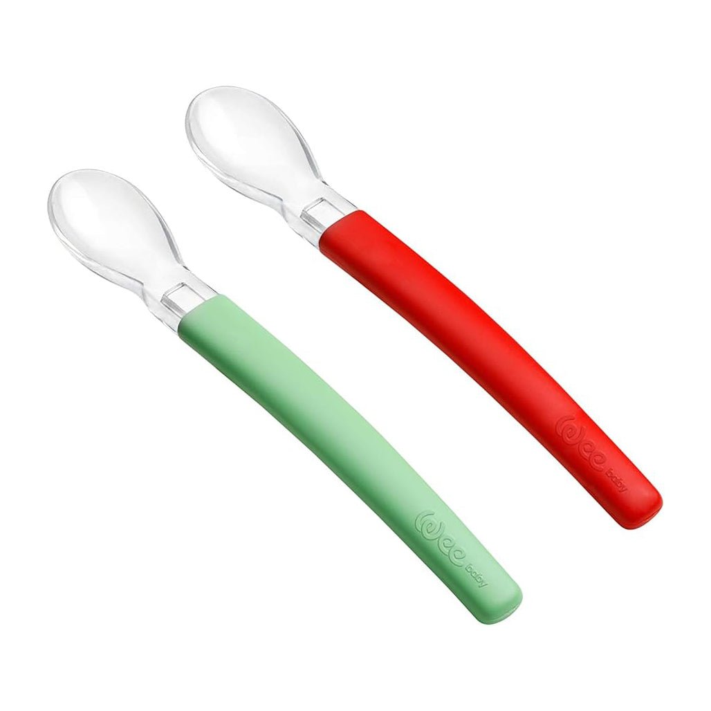 Wee Baby Feeding Spoons Silicone - 2 Pcs - Bloom Pharmacy