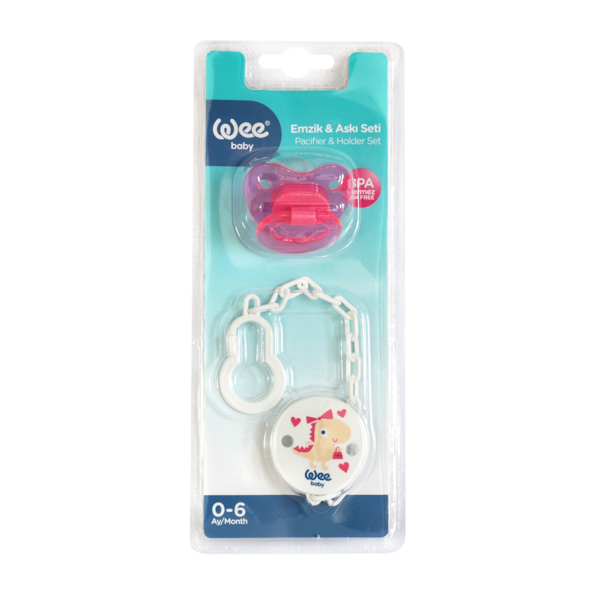 Wee Baby Pacifier & Holder Set (0 - 6m) - Bloom Pharmacy