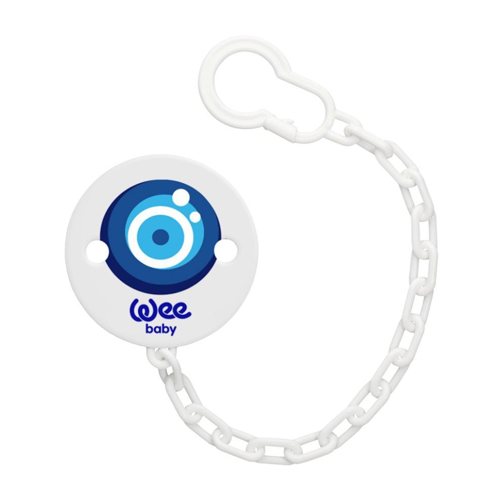 Wee Baby Patterned Soother Chain - Evil Eye Bead - Bloom Pharmacy