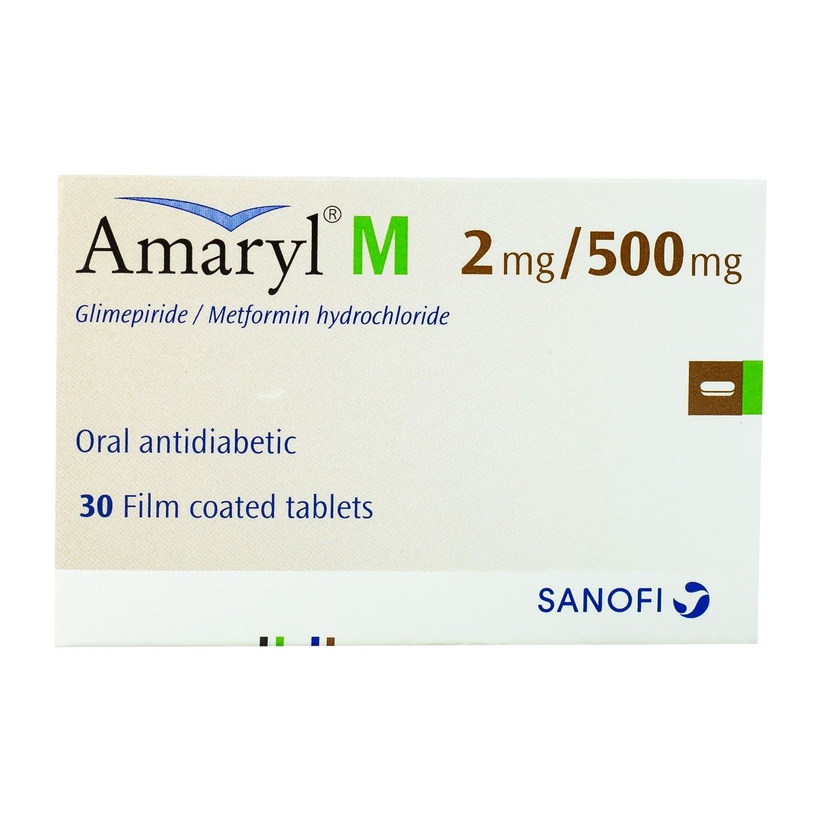 Amaryl M 2 mg-500 mg - 30 Tablets - Bloom Pharmacy