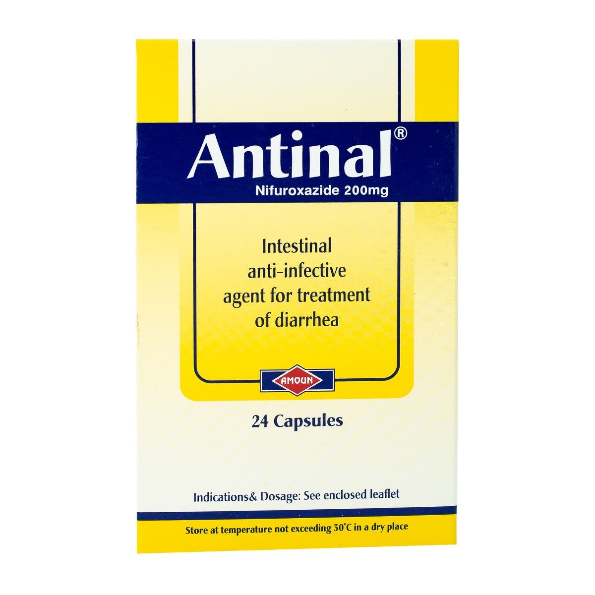 Antinal 200 mg - 24 Capsules - Bloom Pharmacy