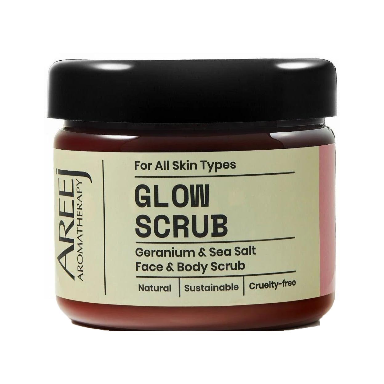 Areej Glow Geranium & Sea Salt Scrub - 250gm - Bloom Pharmacy