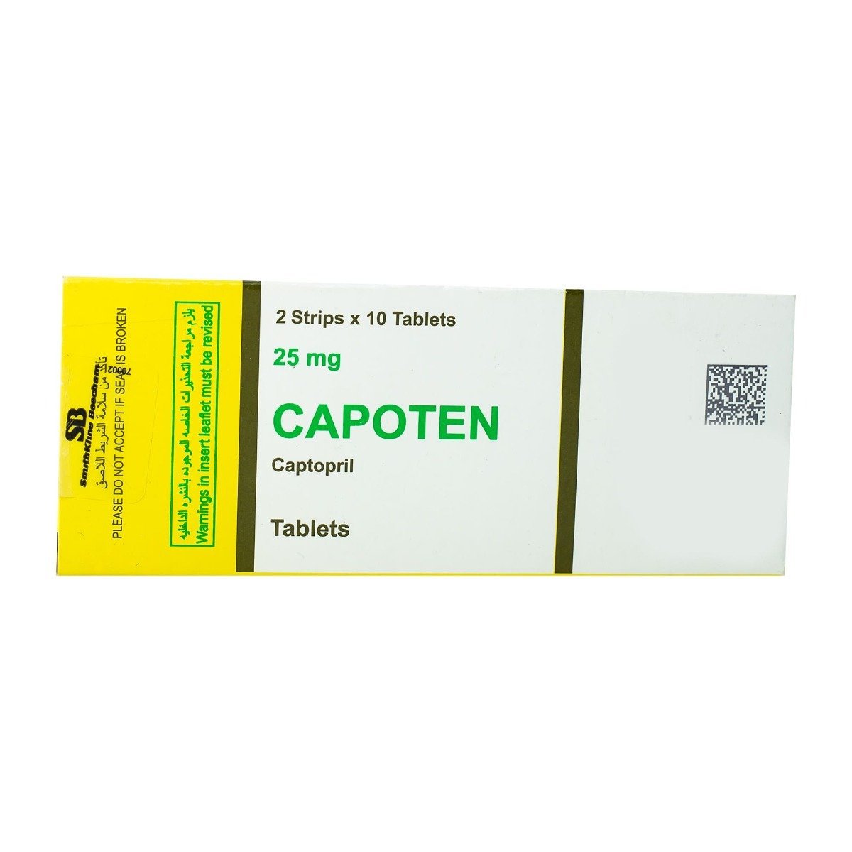 Capoten 25 mg - 20 Tablets - Bloom Pharmacy