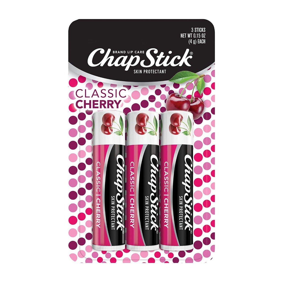 ChapStick Classic Cherry Lip Balm - 3 Sticks - Bloom Pharmacy