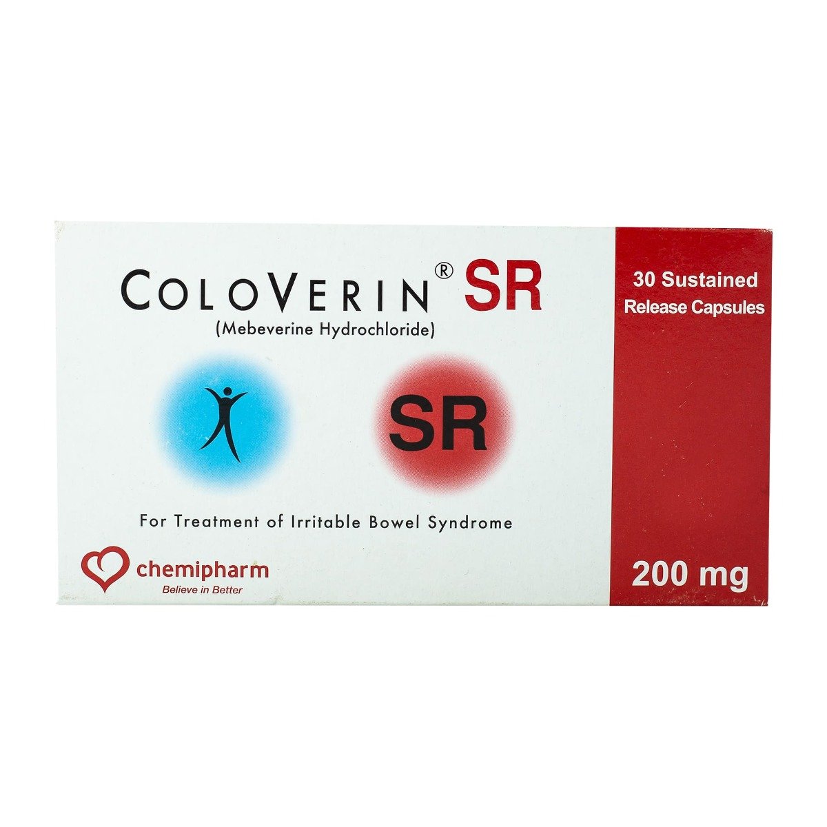 Coloverin SR 200 mg - 30 Capsules - Bloom Pharmacy